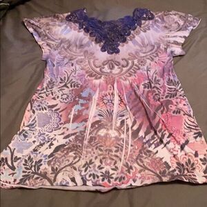 🍒5-$50 Purple Biker Dress Shirt
Unity World Wear Vintage tops
Sz. Petite Large